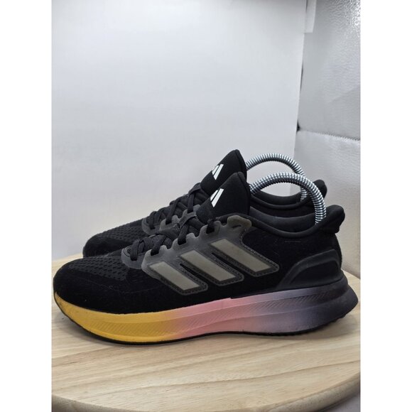 Adidas UltraRun 5 woen’s US 6 Black/yellow Running Shoe Athletic Sneaker Trainer - Picture 1 of 8